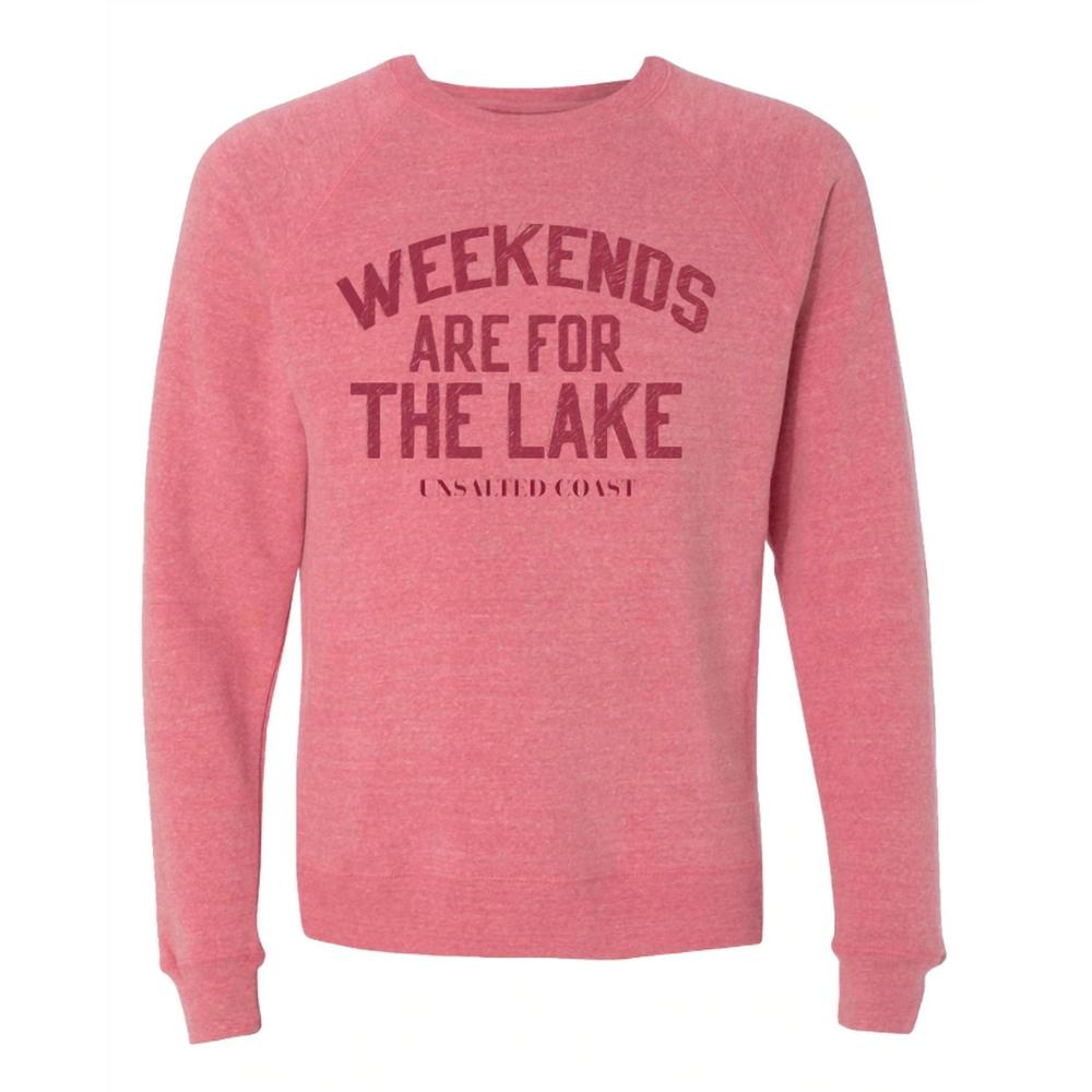NEW UNSALTED COAST men weekends sweatshirt in pomegranate